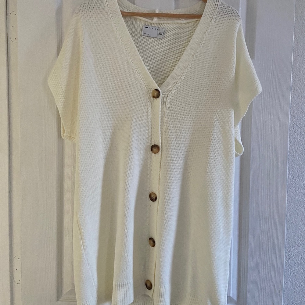 ASOS sweater button down vest dress